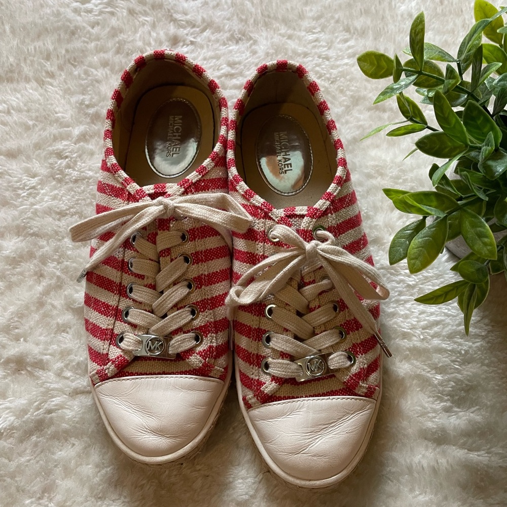 Women’s Michael Kors red and natural toned shoes
